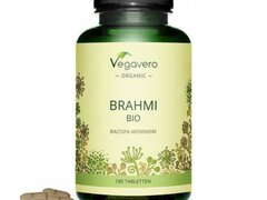 Vegavero Organic Bacopa Monnieri Brahmi, 750mg, 180 Tablete